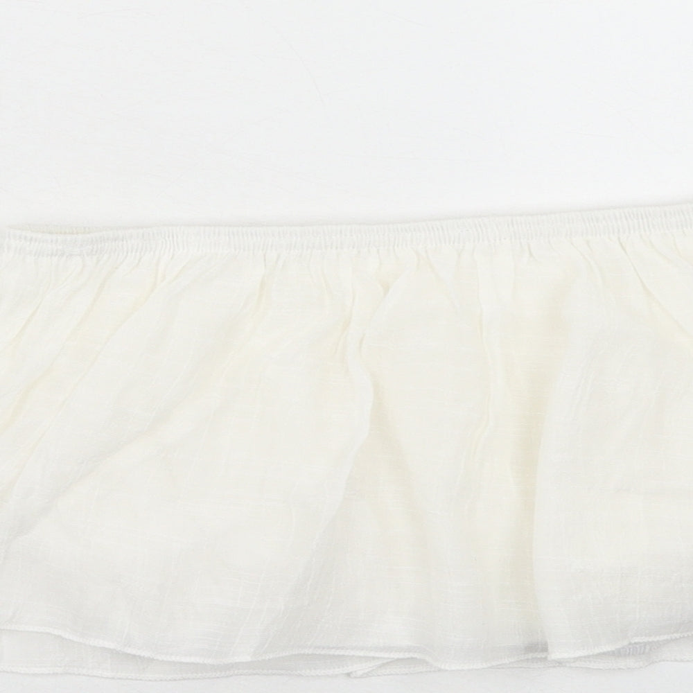 SheIn Womens White Polyester Basic Tank Size M Square Neck - Strapless