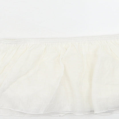 SheIn Womens White Polyester Basic Tank Size M Square Neck - Strapless