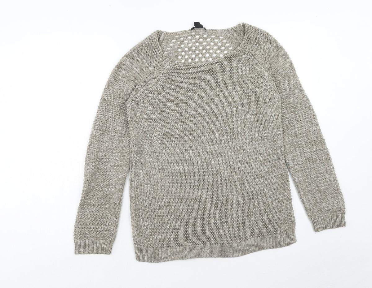 Womens UK Size S H&M Brown Pullover Jumper
