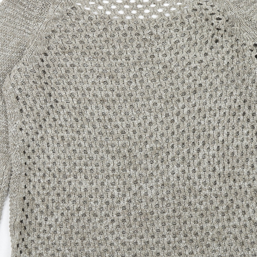 Womens UK Size S H&M Brown Pullover Jumper