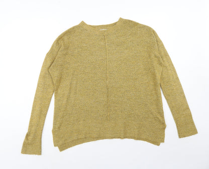 Womens UK Size M Papaya Yellow Pullover Jumper