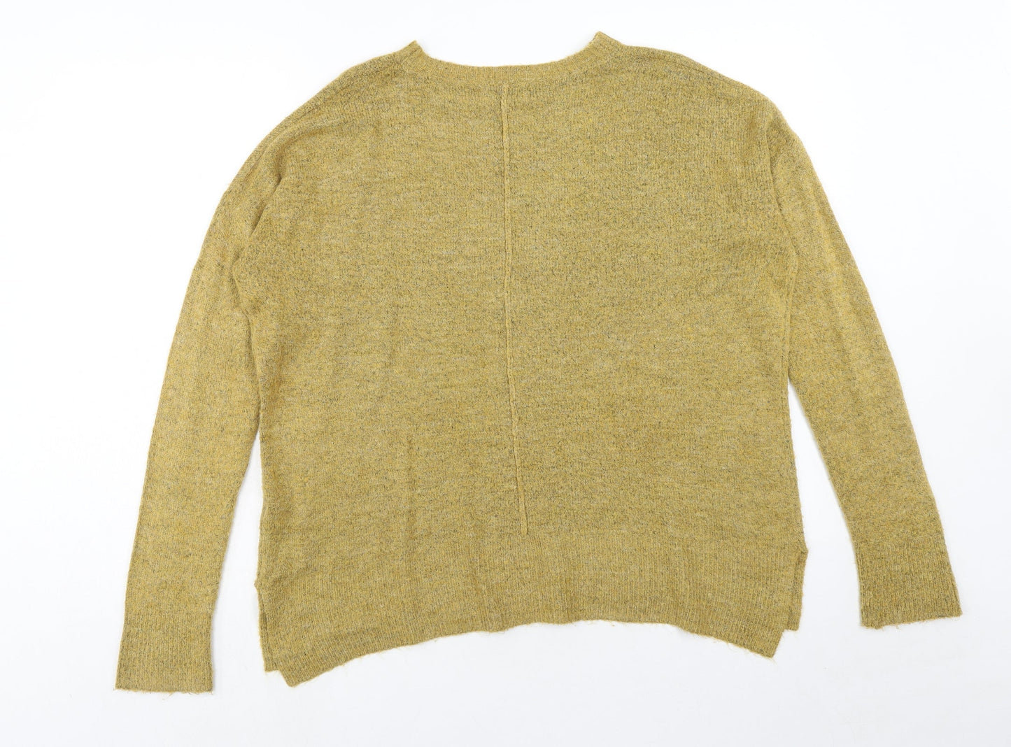 Womens UK Size M Papaya Yellow Pullover Jumper
