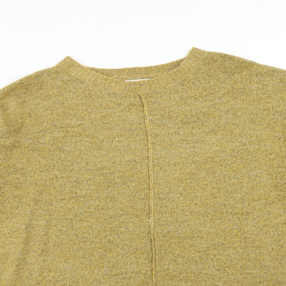 Womens UK Size M Papaya Yellow Pullover Jumper