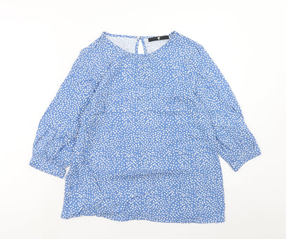Womens UK Size 10 Very Blue Basic Blouse