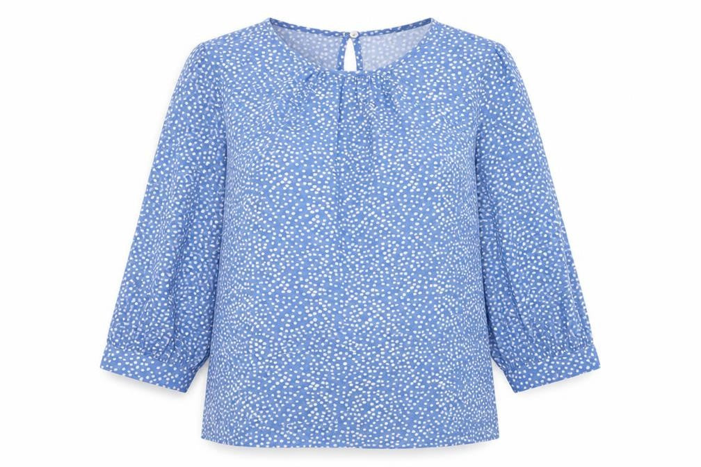 Womens UK Size 10 Very Blue Basic Blouse