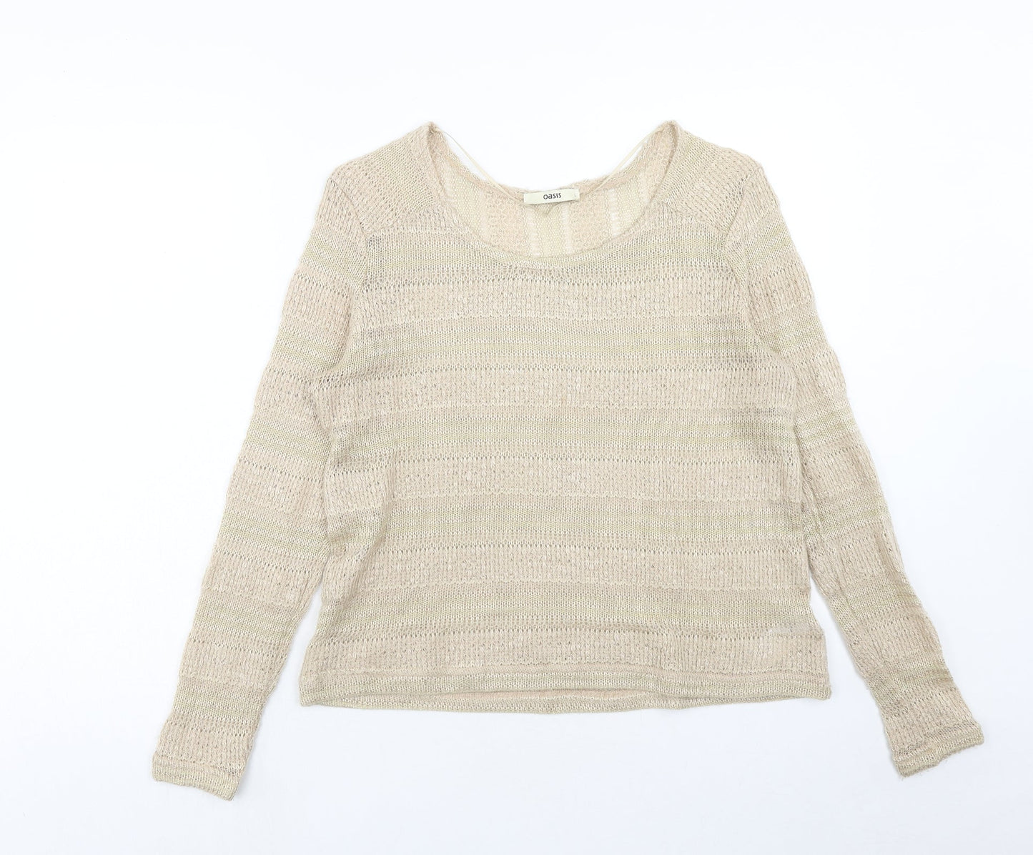 Womens UK Size L Oasis Brown Pullover Jumper