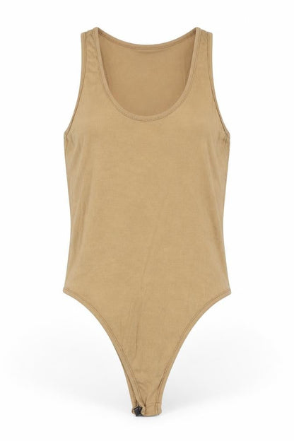 Womens UK Size 6 PRETTYLITTLETHING One-Piece Beige Bodysuit