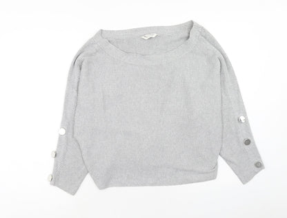 Womens UK Size 12 Miss Selfridge Grey Pullover Jumper