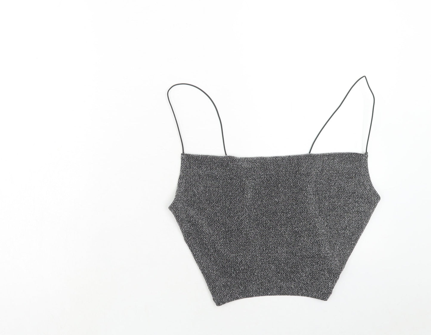 Womens UK Size M H&M Black Cropped Tank