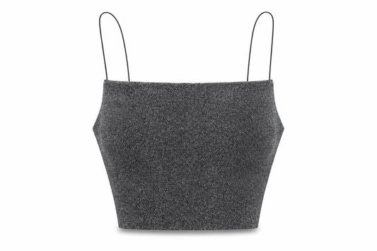 Womens UK Size M H&M Black Cropped Tank