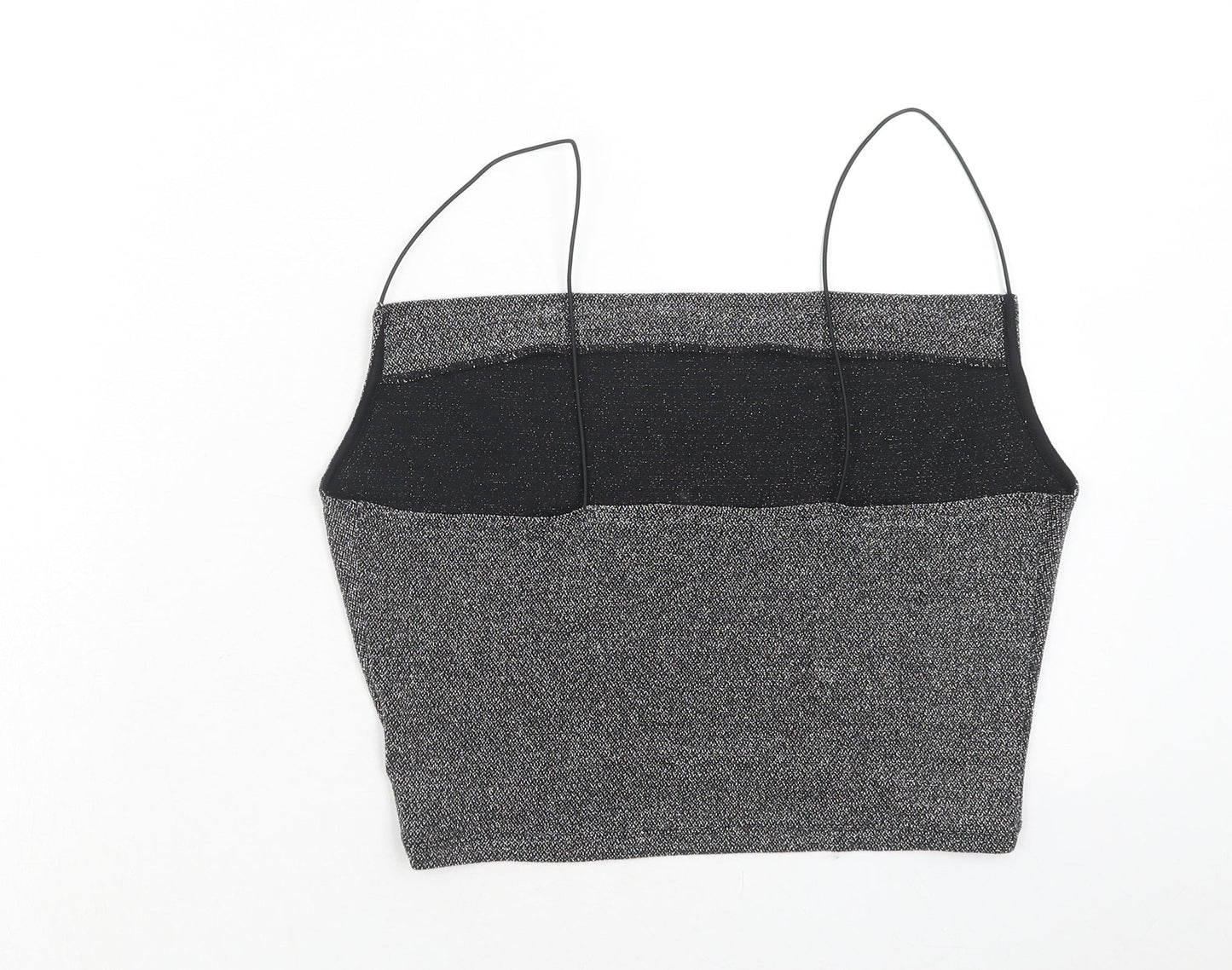 Womens UK Size M H&M Black Cropped Tank