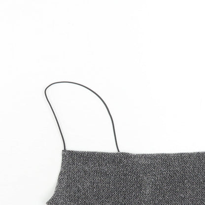 Womens UK Size M H&M Black Cropped Tank