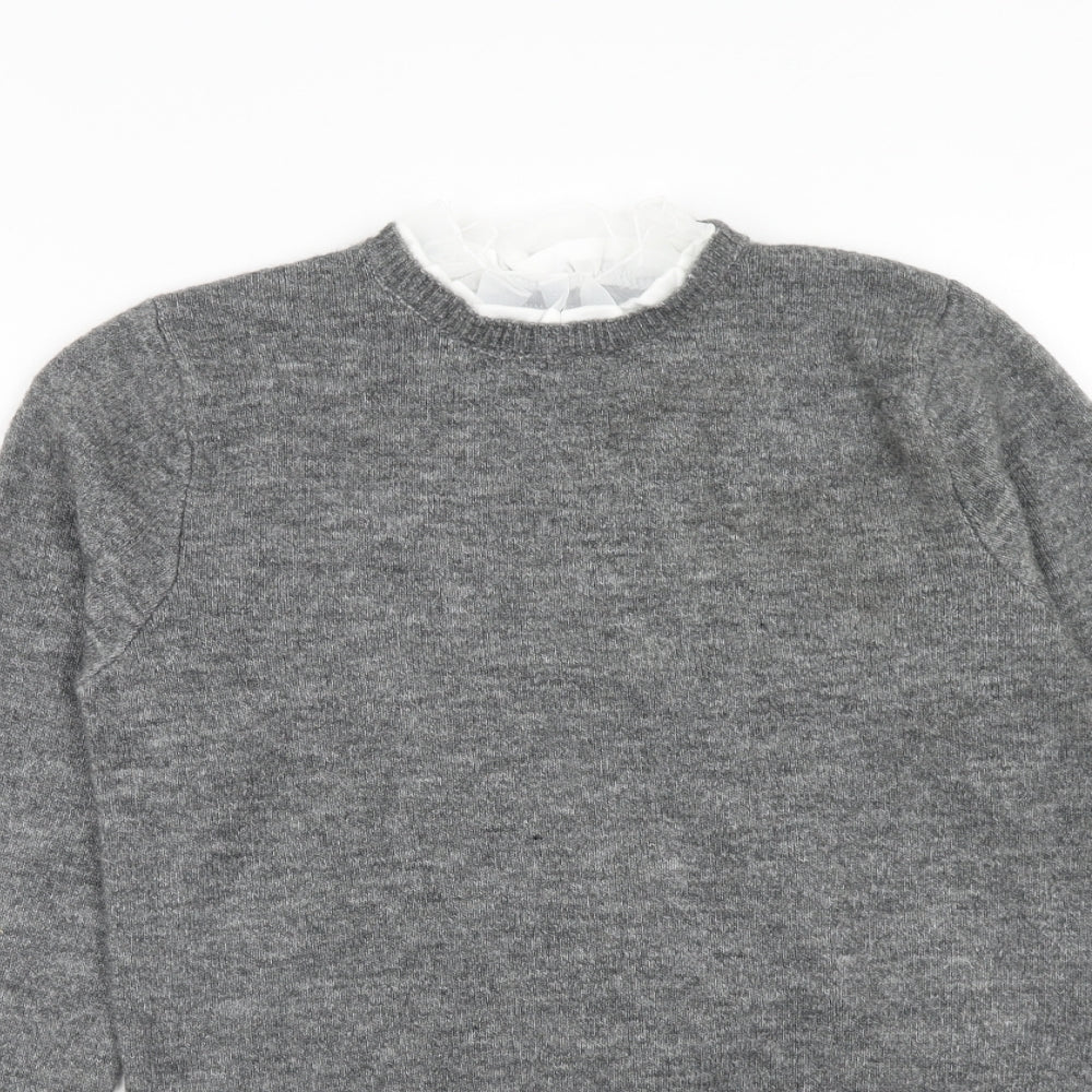 Primark Womens Grey Mock Neck Polyester Pullover Jumper Size S