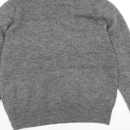 Primark Womens Grey Mock Neck Polyester Pullover Jumper Size S