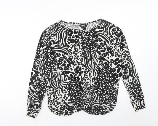 Womens UK Size 14 New Look Black Basic Blouse