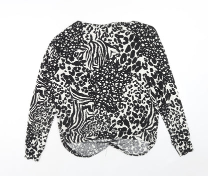 Womens UK Size 14 New Look Black Basic Blouse