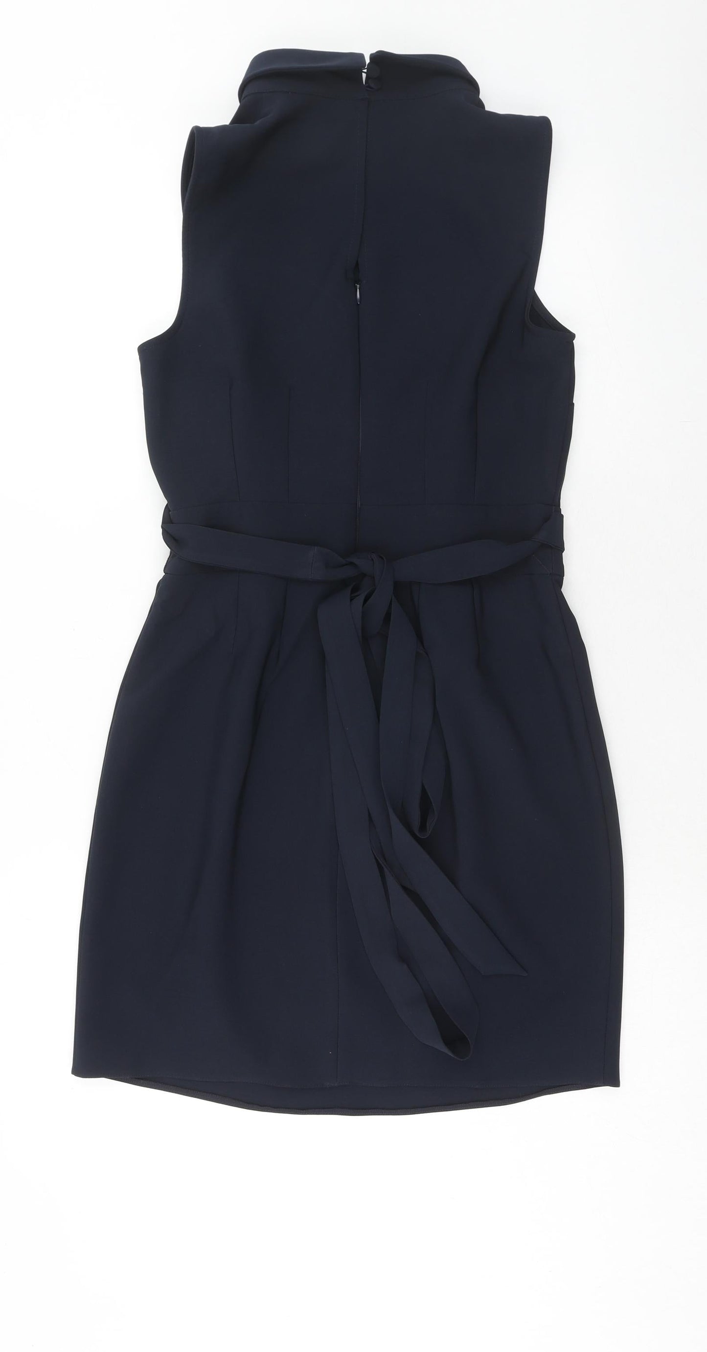 Very Womens Blue Polyester A-Line Size 10 Collared Button