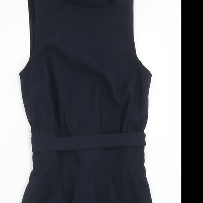 Very Womens Blue Polyester A-Line Size 10 Collared Button