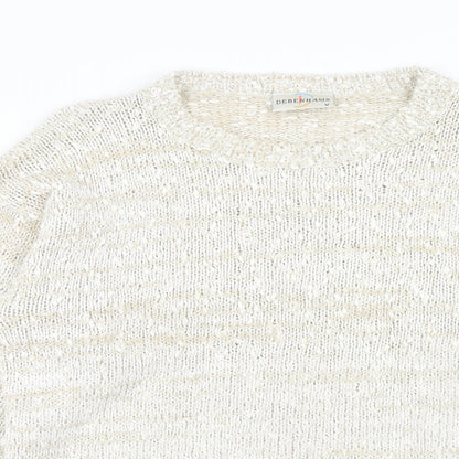 Womens UK Size M Debenhams Beige Pullover Jumper