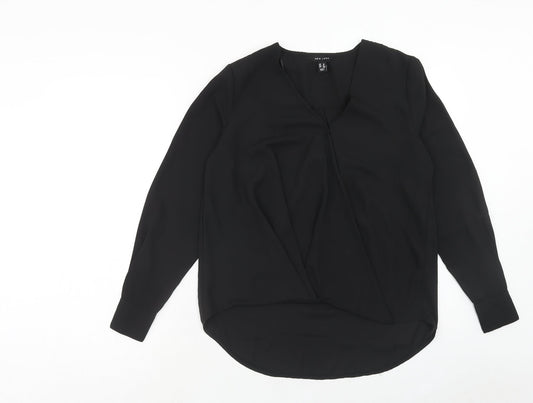 Womens UK Size 10 New Look Black Basic Blouse