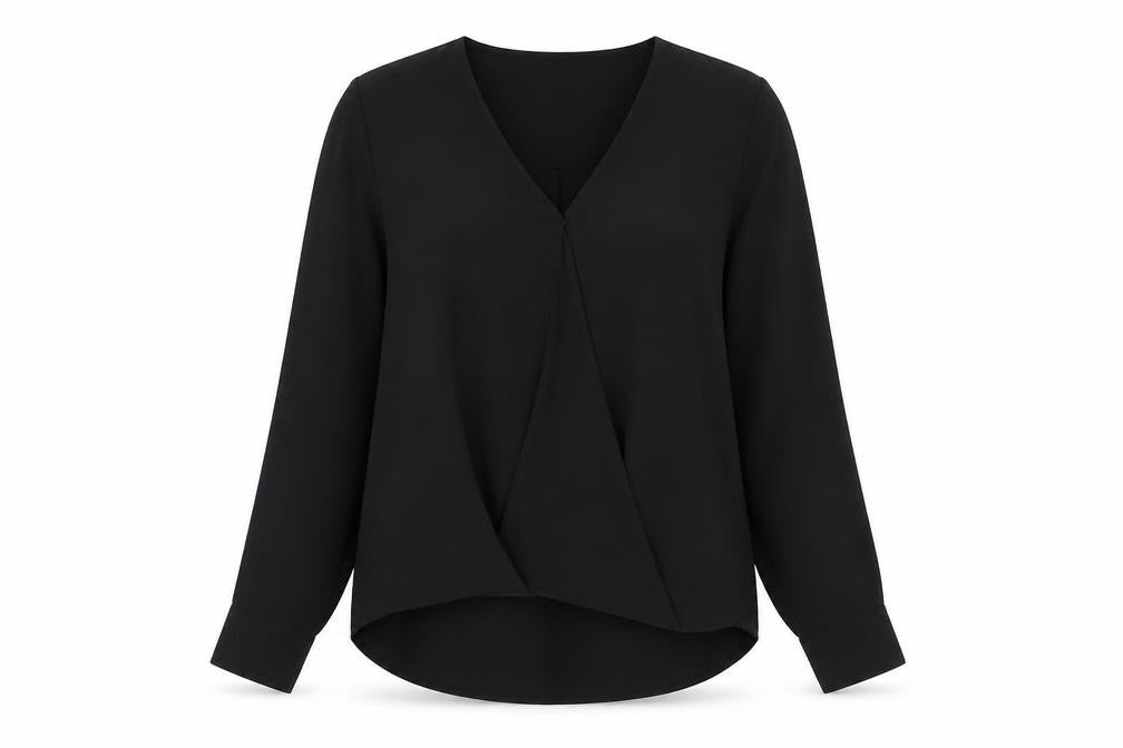 Womens UK Size 10 New Look Black Basic Blouse