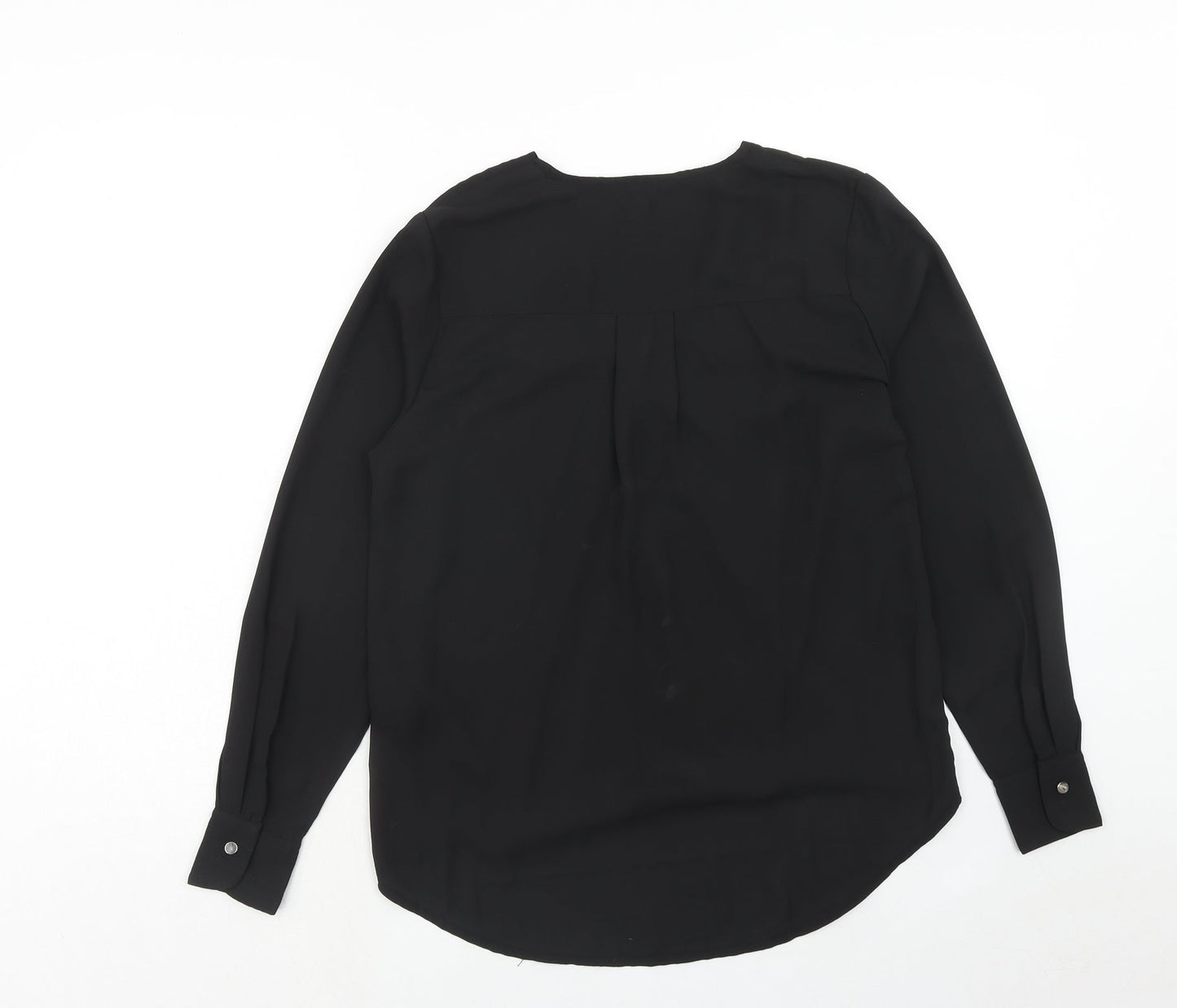 Womens UK Size 10 New Look Black Basic Blouse