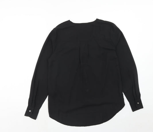 Womens UK Size 10 New Look Black Basic Blouse