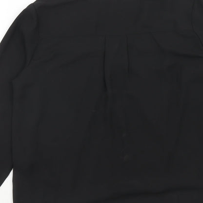 Womens UK Size 10 New Look Black Basic Blouse