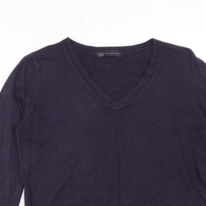 Womens UK Size 12 Marks and Spencer Purple Pullover Jumper