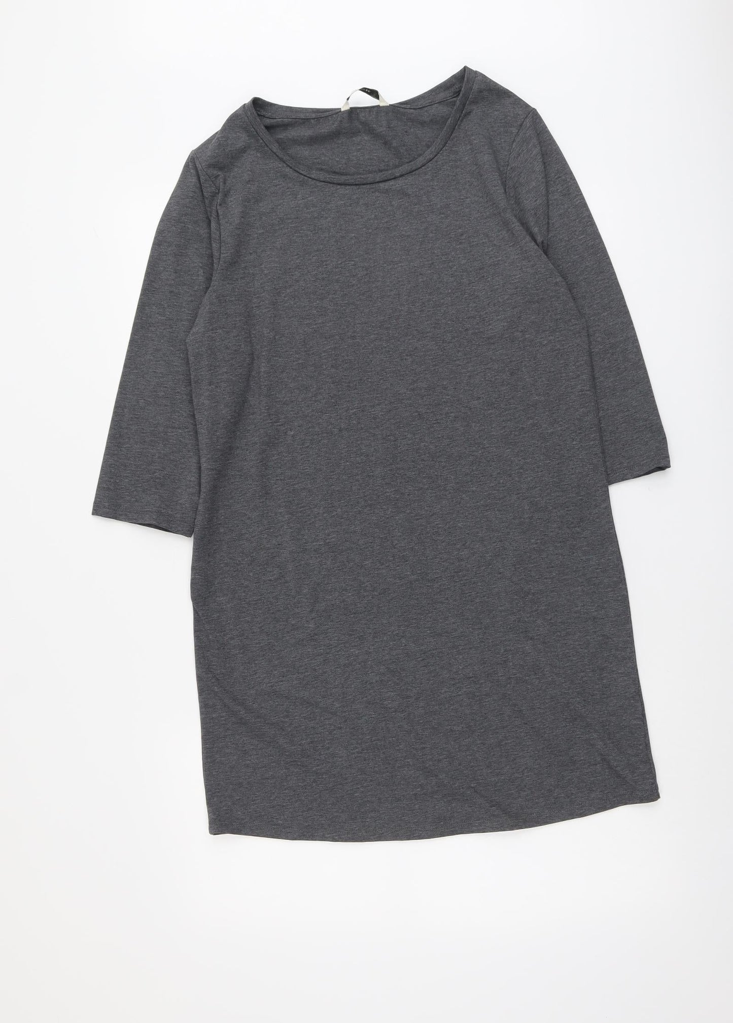 George Womens Grey Polyester A-Line Size 14 Round Neck Pullover