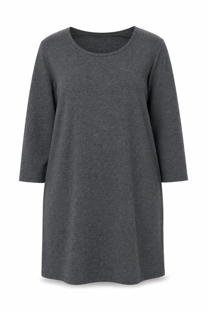 George Womens Grey Polyester A-Line Size 14 Round Neck Pullover