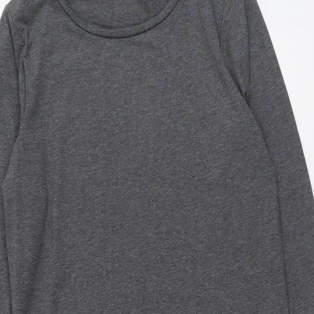George Womens Grey Polyester A-Line Size 14 Round Neck Pullover