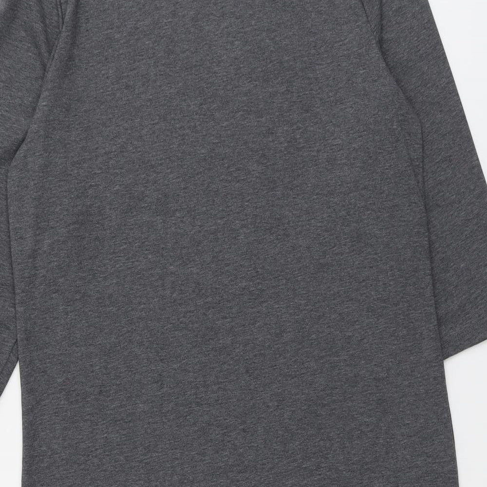 George Womens Grey Polyester A-Line Size 14 Round Neck Pullover