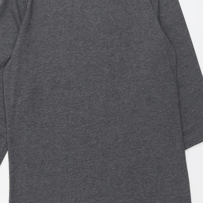 George Womens Grey Polyester A-Line Size 14 Round Neck Pullover