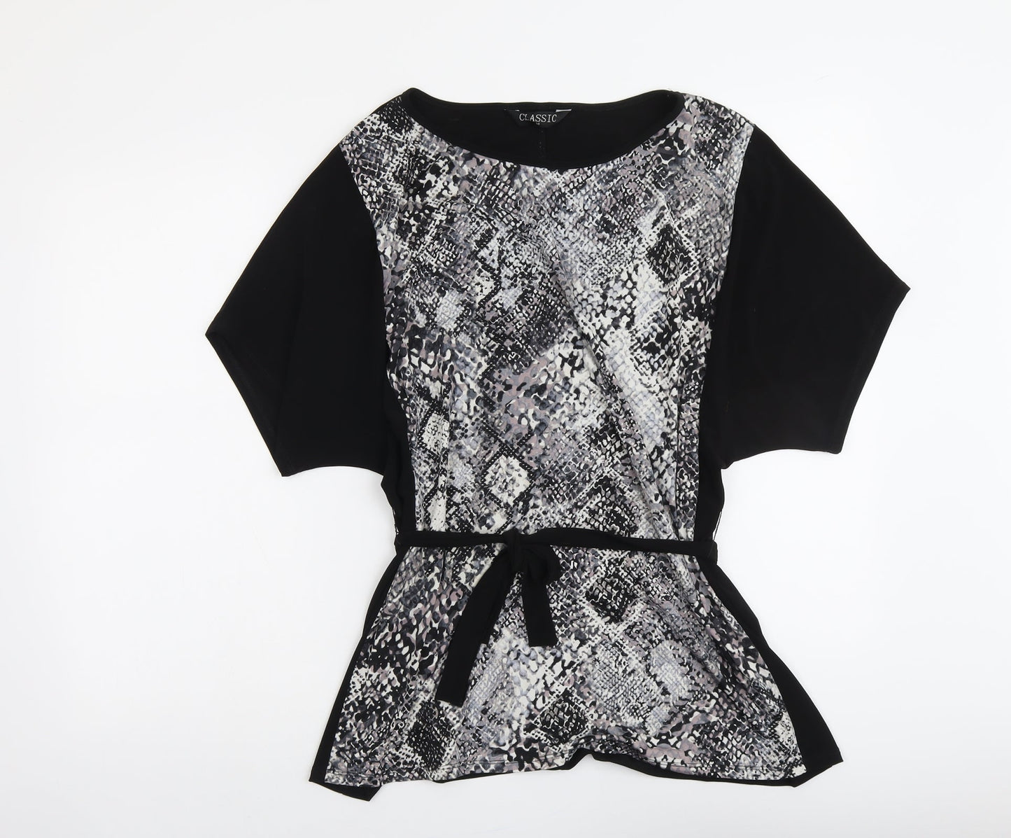 Womens UK Size 14 Classic Black Basic Blouse