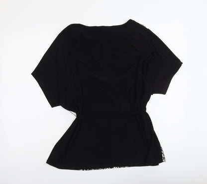 Womens UK Size 14 Classic Black Basic Blouse