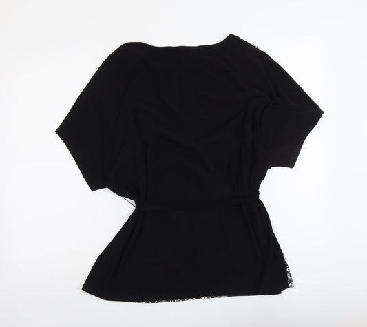Womens UK Size 14 Classic Black Basic Blouse