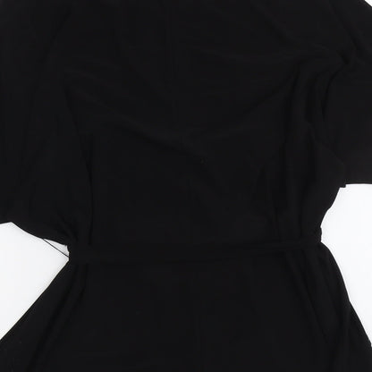 Womens UK Size 14 Classic Black Basic Blouse