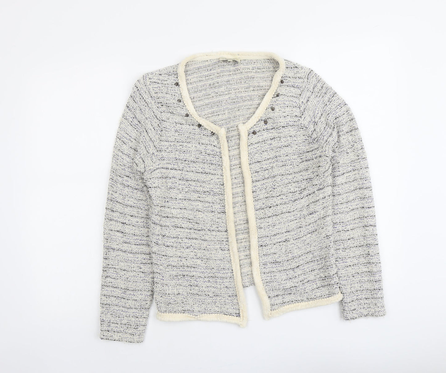Womens UK Size 10 Papaya Blue Cardigan Jumper