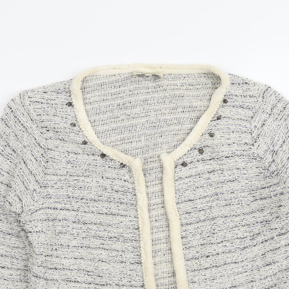 Womens UK Size 10 Papaya Blue Cardigan Jumper