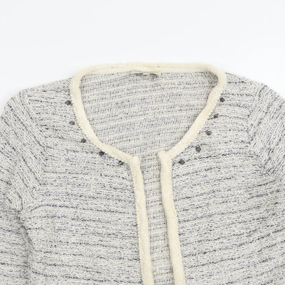 Womens UK Size 10 Papaya Blue Cardigan Jumper