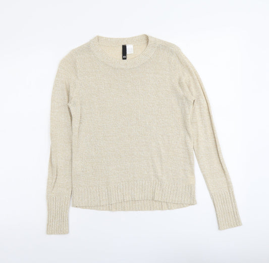 Womens UK Size XS H&M Beige Pullover Jumper