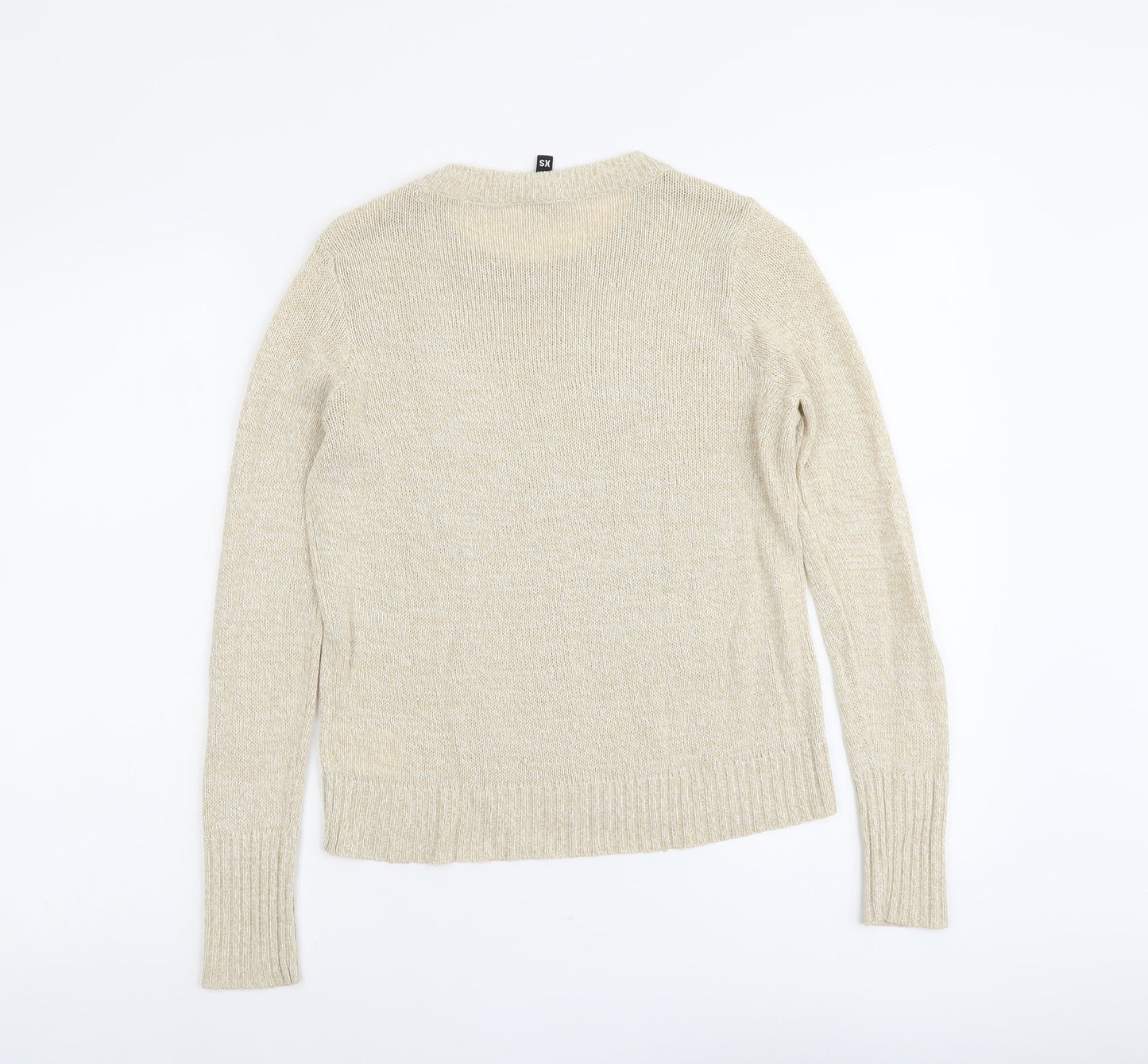 Womens UK Size XS H&M Beige Pullover Jumper