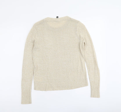 Womens UK Size XS H&M Beige Pullover Jumper