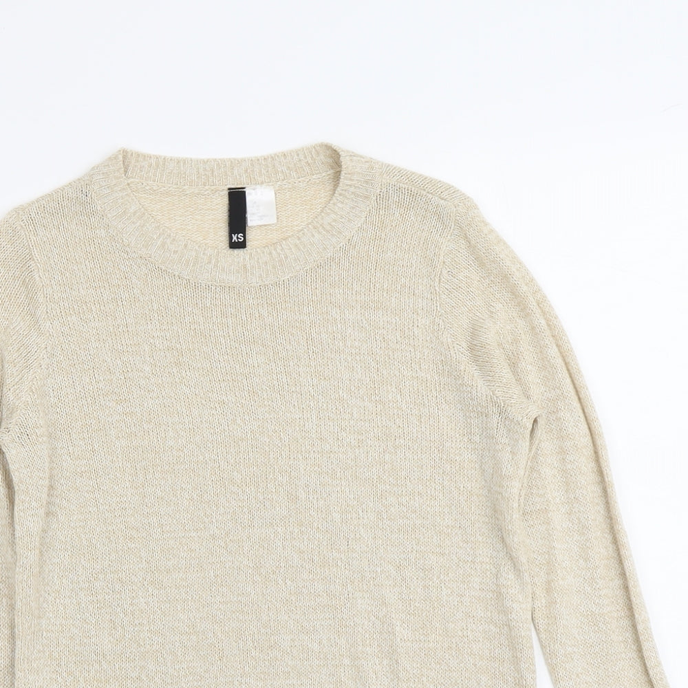Womens UK Size XS H&M Beige Pullover Jumper