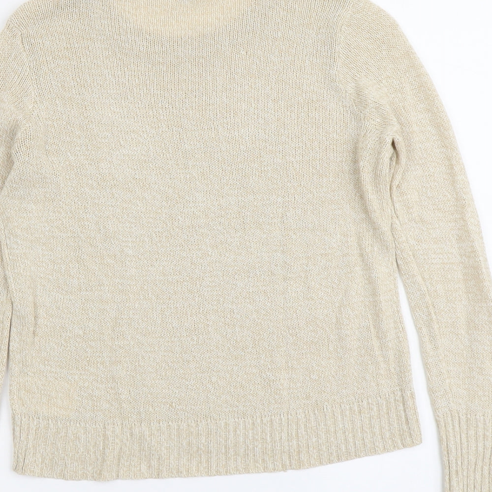 Womens UK Size XS H&M Beige Pullover Jumper