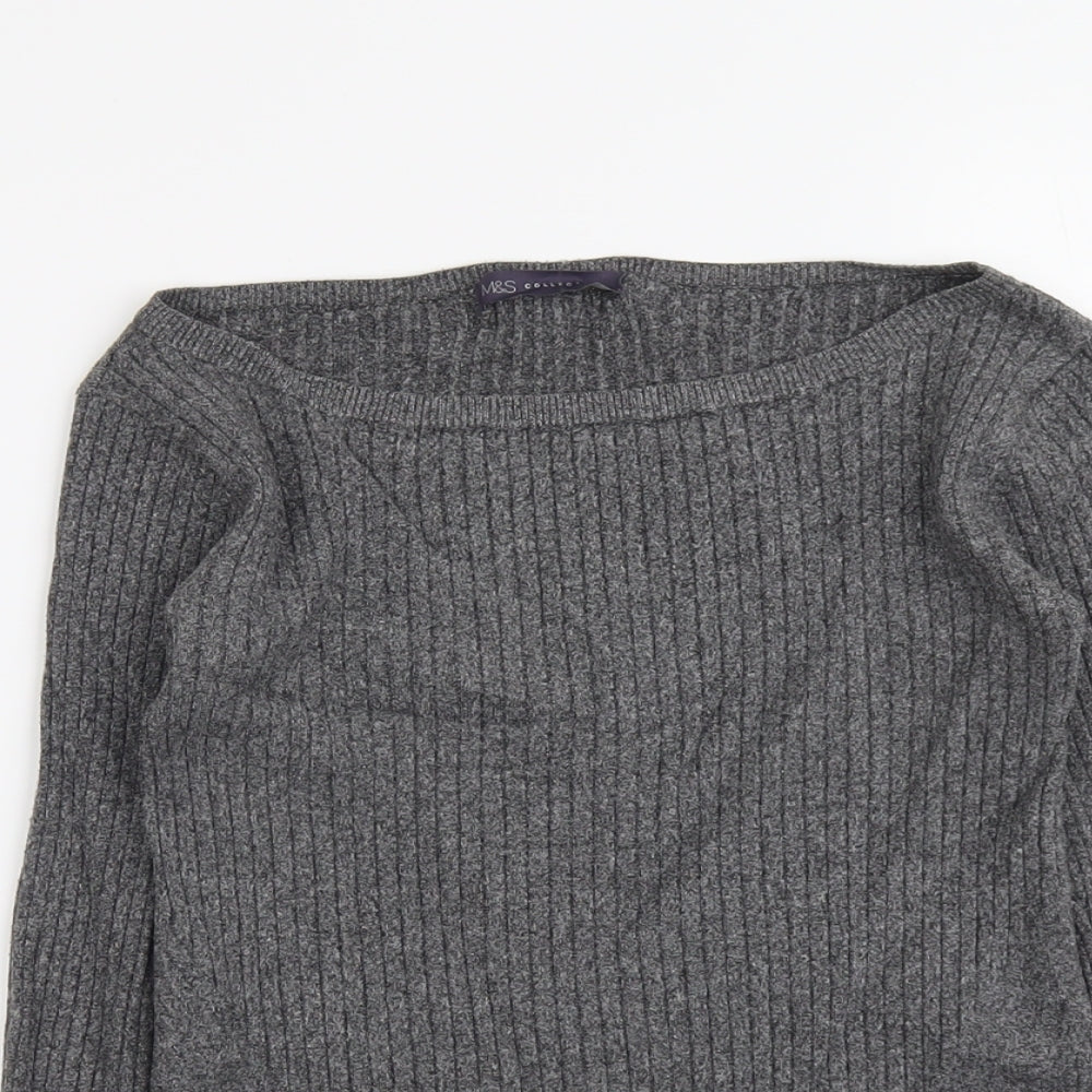 Womens UK Size 8 Marks and Spencer Grey Pullover Jumper