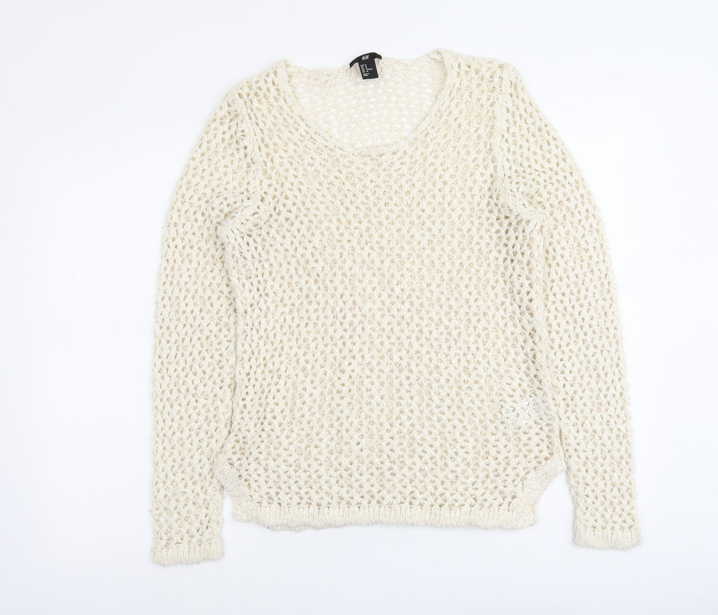 Womens UK Size M H&M Ivory Pullover Jumper