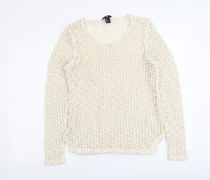 Womens UK Size M H&M Ivory Pullover Jumper
