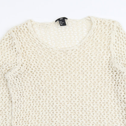 Womens UK Size M H&M Ivory Pullover Jumper